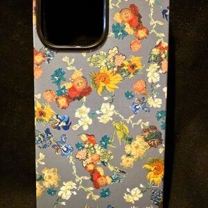 iPhone 13 ProMax MagSafe Case Floral Pattern Phone Case - Gray